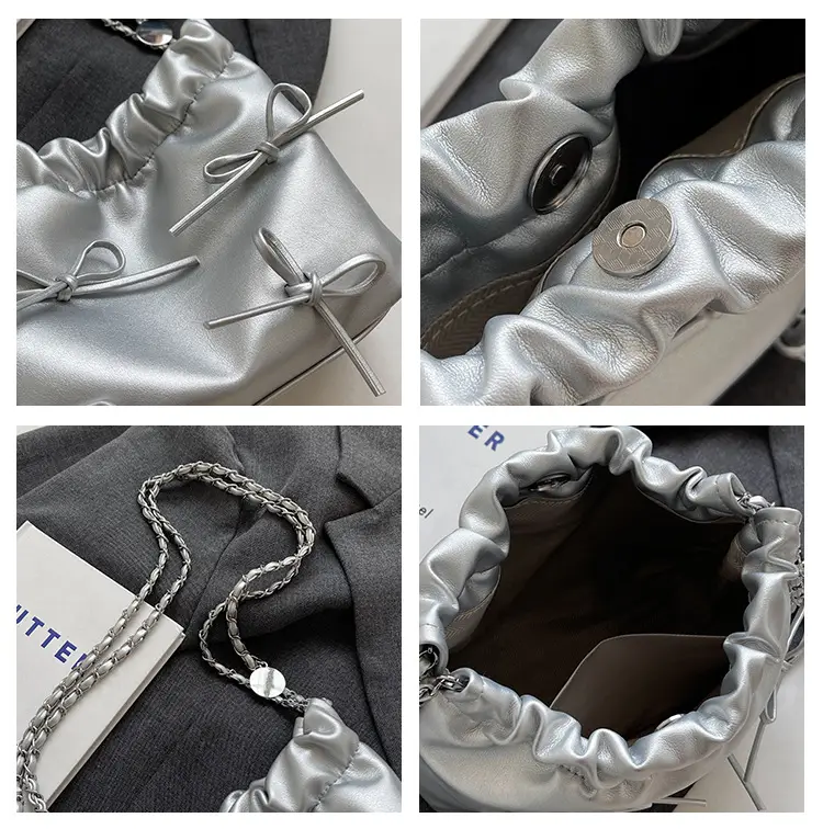 White Chain Shoulder Messenger Bag for Women — feature 11