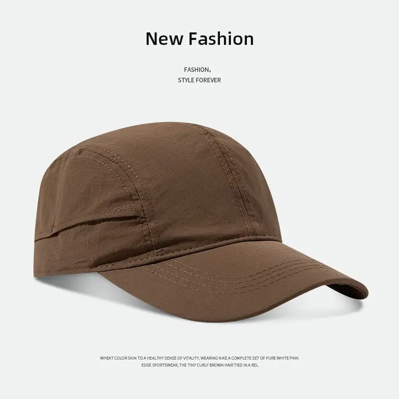 Black Outdoor Cap with Side Vent for Hot Weather