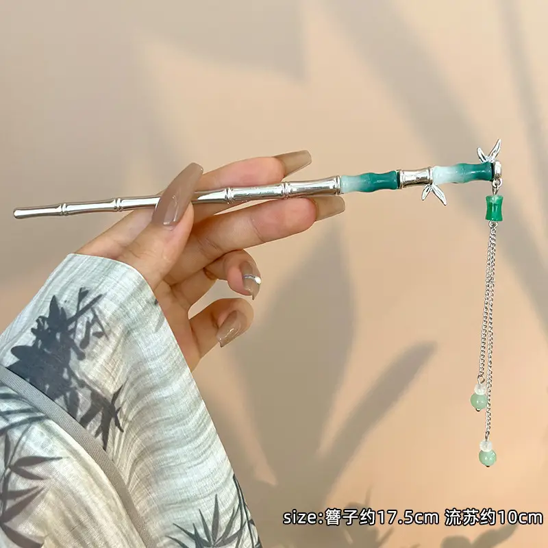 Women's Japanese Ginkgo Hairpin with Pearl Drop