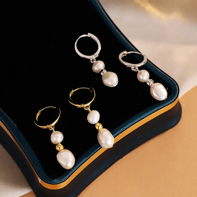 S925 Sterling Silver Pearl Earrings for Women - Image 5