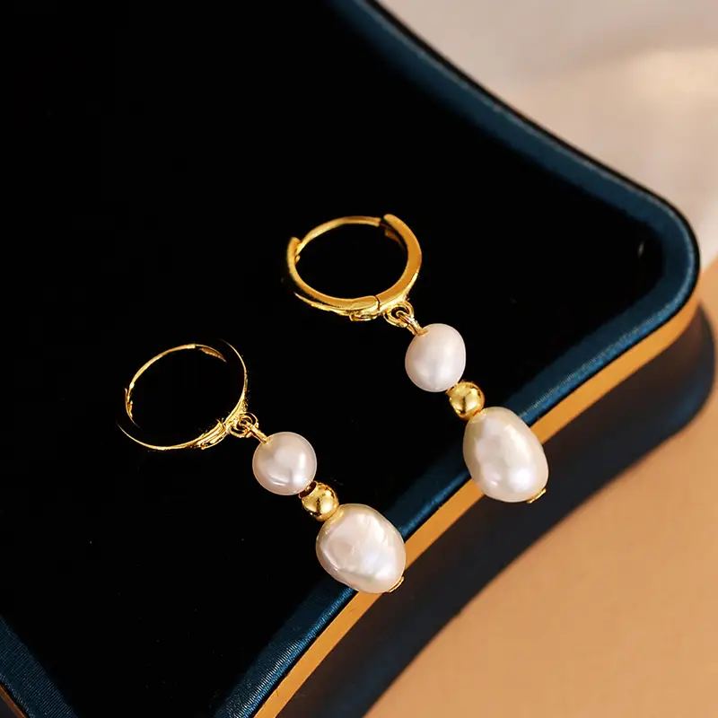 S925 Sterling Silver Pearl Earrings for Women - Image 2