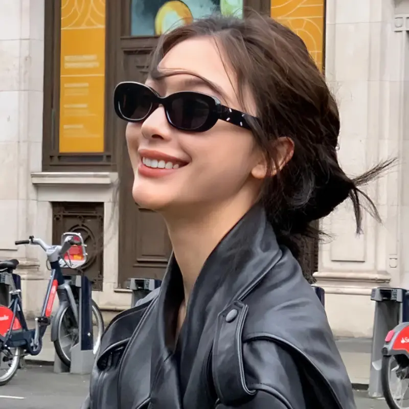 Women White Matte Sunglasses 2023 New Style - Image 6