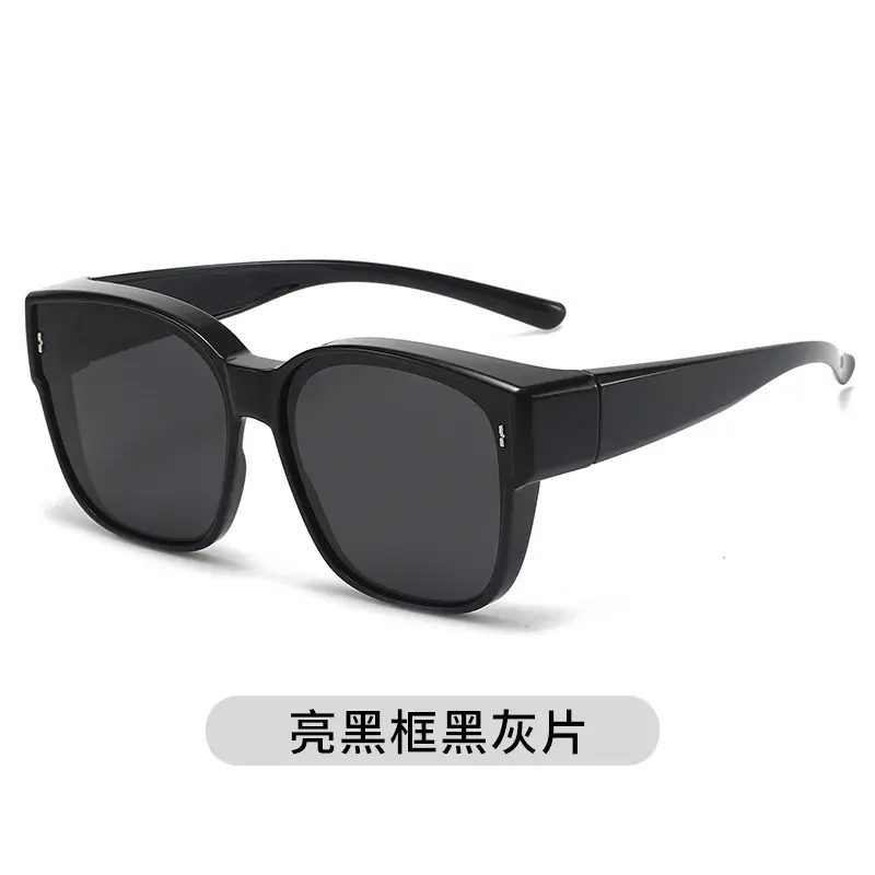 New TR Polarized Myopia Sunglasses for Men Women Black