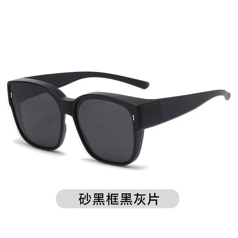 New TR Polarized Myopia Sunglasses for Men Women Black - Image 2