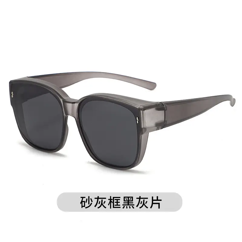 New TR Polarized Myopia Sunglasses for Men Women Black - Image 4