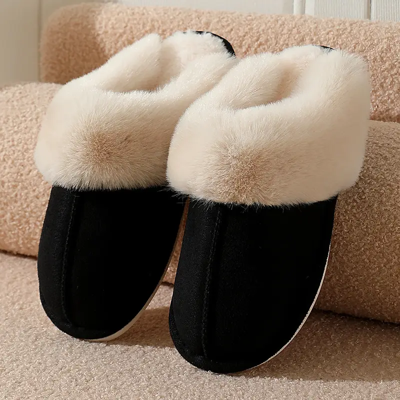 Cross-Border Popular Winter Hair-Catching Home Slippers for Men and Women, Indoor and Outdoor Warm Slippers, Cotton Slippers Wholesale