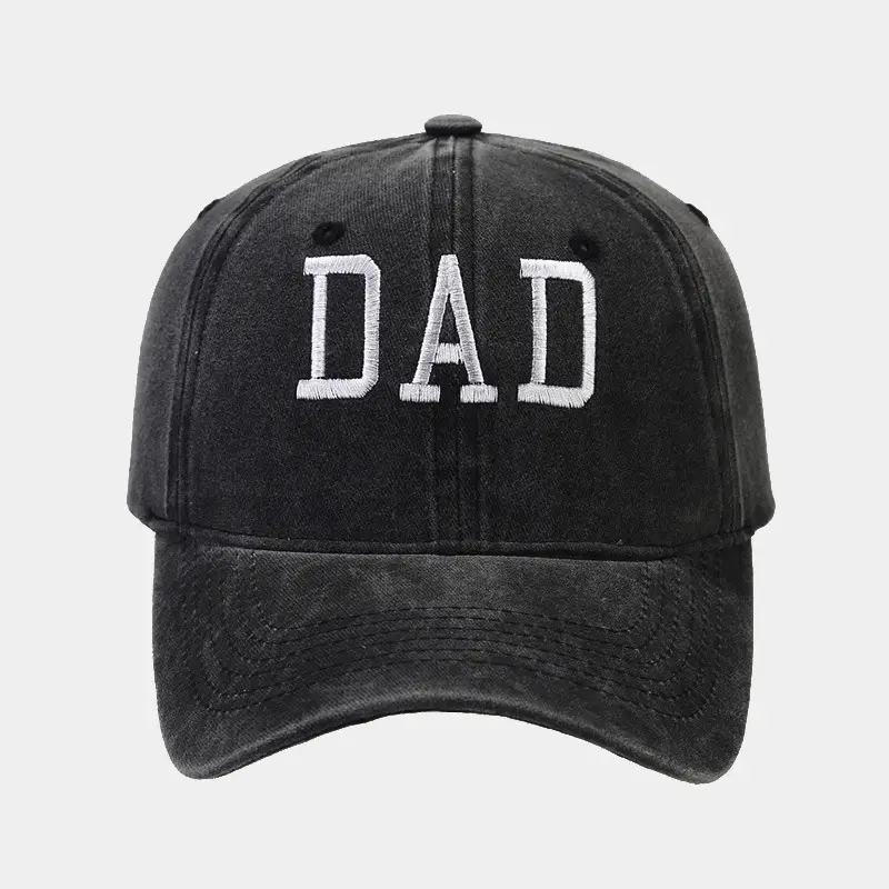 White Washed Cotton DAD Embroidered Baseball Cap — feature 12