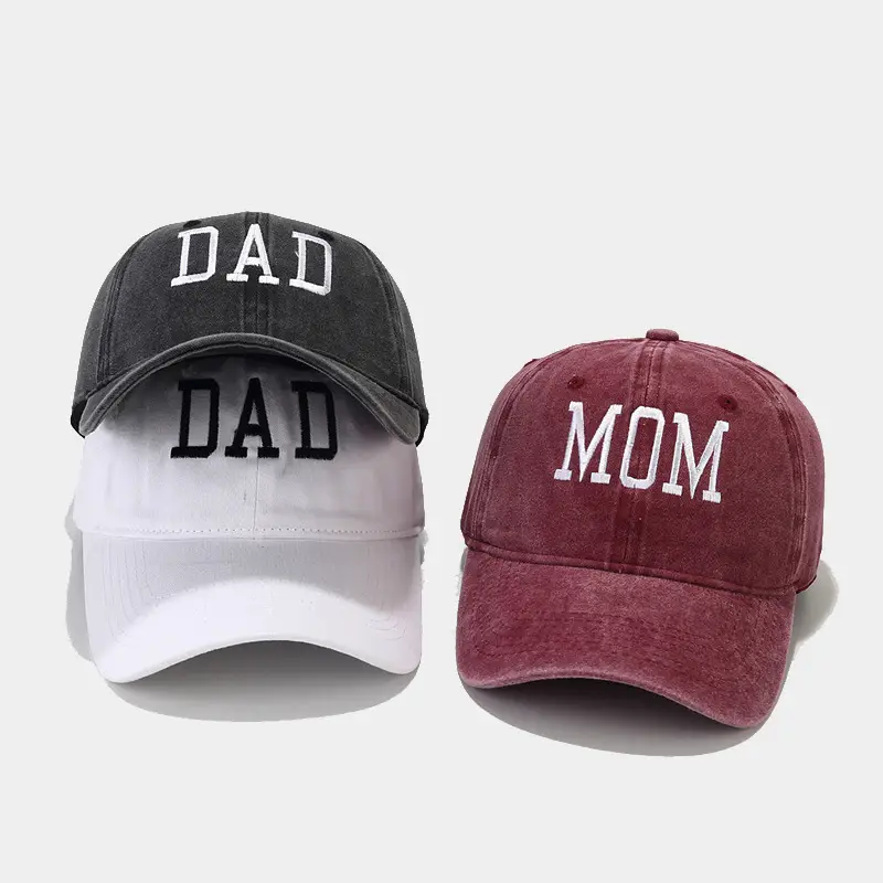 White Washed Cotton DAD Embroidered Baseball Cap — feature 4