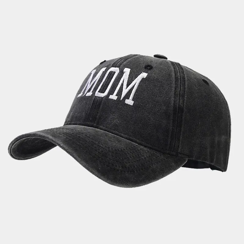 White Washed Cotton DAD Embroidered Baseball Cap — feature 5