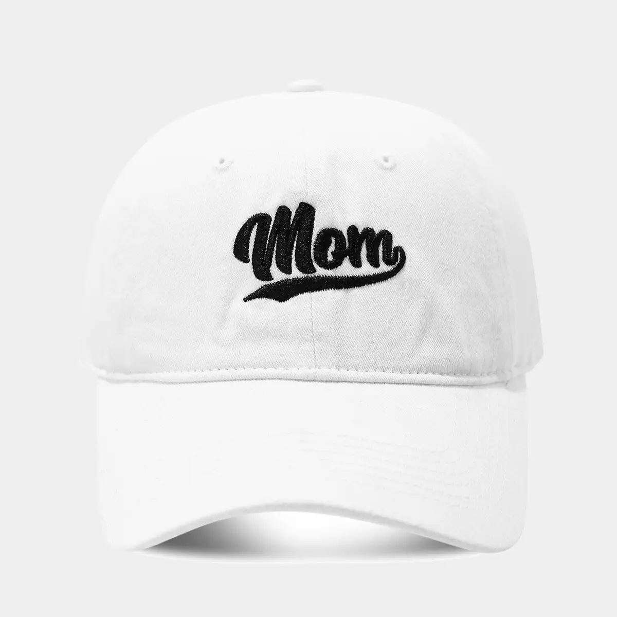 White Washed Cotton DAD Embroidered Baseball Cap - Image 16