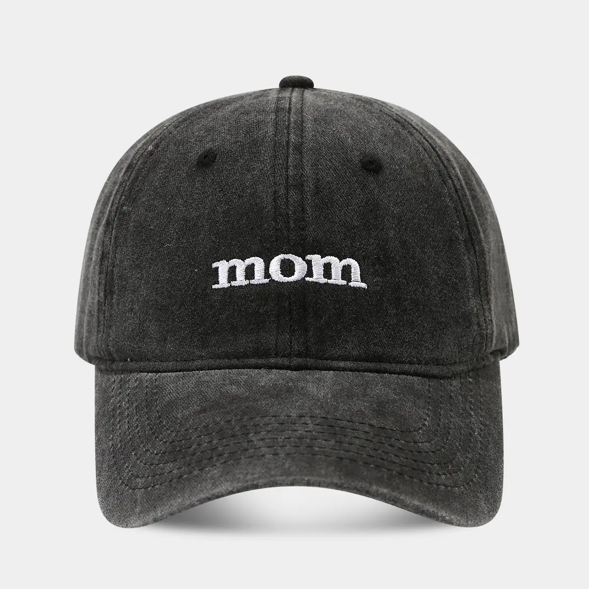White Washed Cotton DAD Embroidered Baseball Cap - Image 19