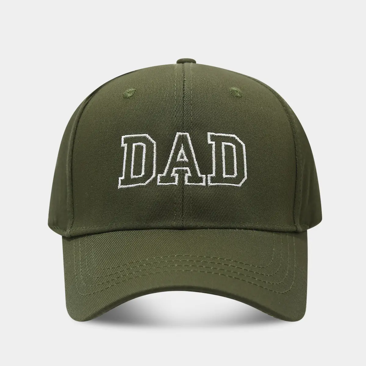 White Washed Cotton DAD Embroidered Baseball Cap - Image 36