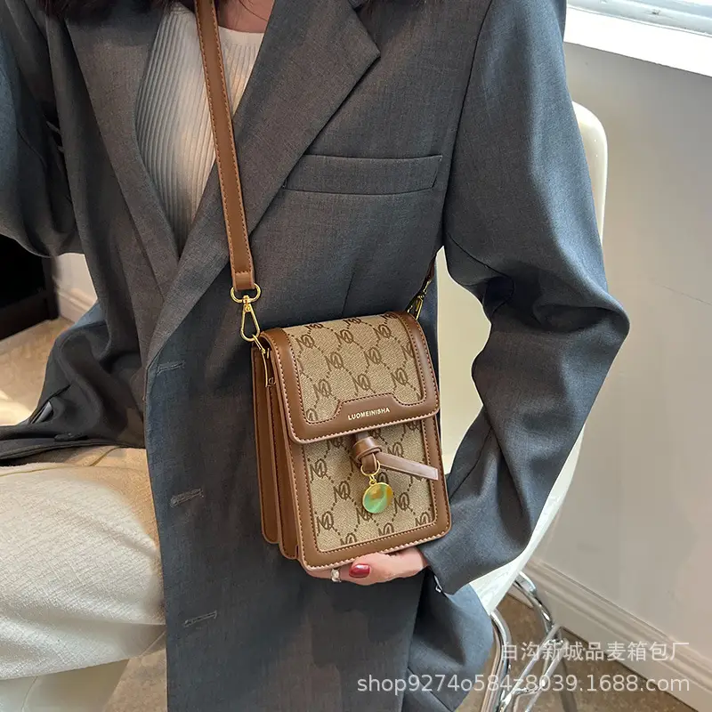 Women Crossbody Bag Brown Gold Monogram 2026 - Image 4