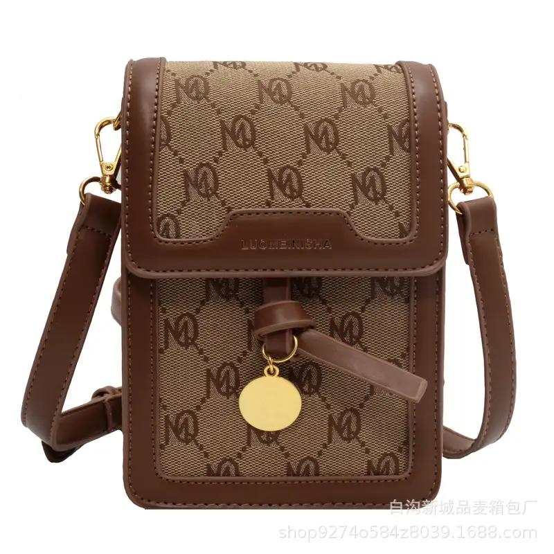 Women Crossbody Bag Brown Gold Monogram 2026 - Image 7