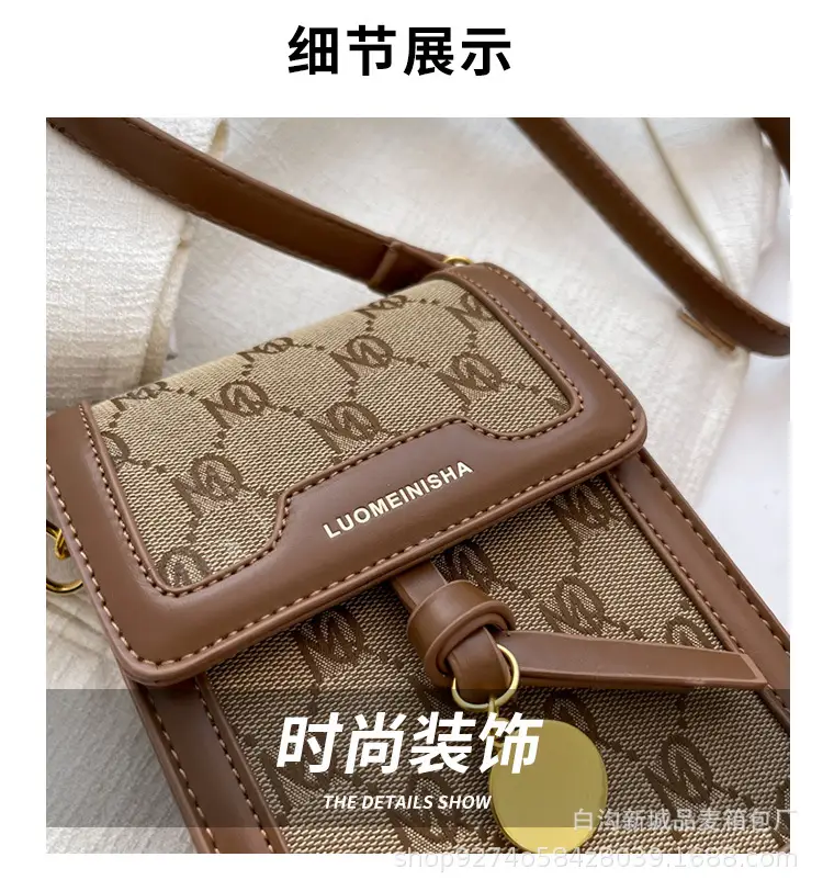 Women Crossbody Bag Brown Gold Monogram 2026 — feature 3