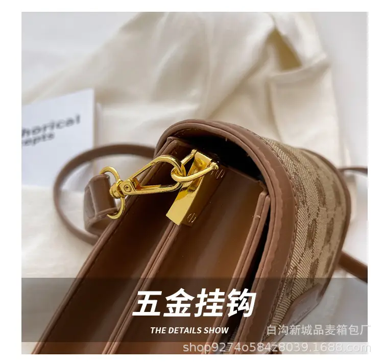 Women Crossbody Bag Brown Gold Monogram 2026 — feature 4