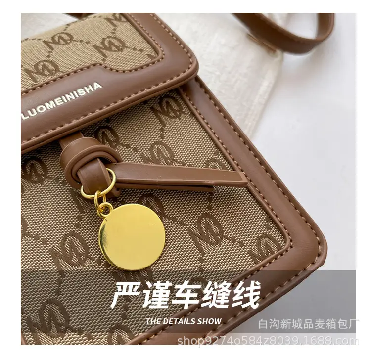 Women Crossbody Bag Brown Gold Monogram 2026 — feature 5