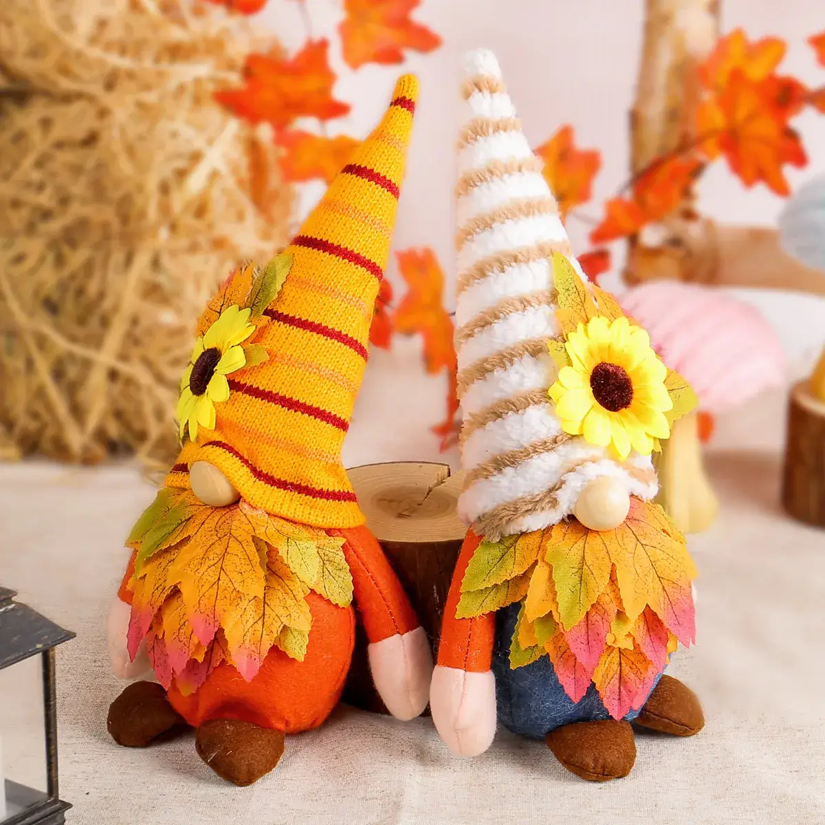 Harvest Maple Leaf Doll Sunflower Rudolph Faceless Ornaments - Image 5