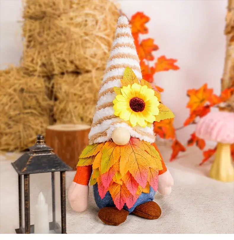 Harvest Maple Leaf Doll Sunflower Rudolph Faceless Ornaments — feature 8