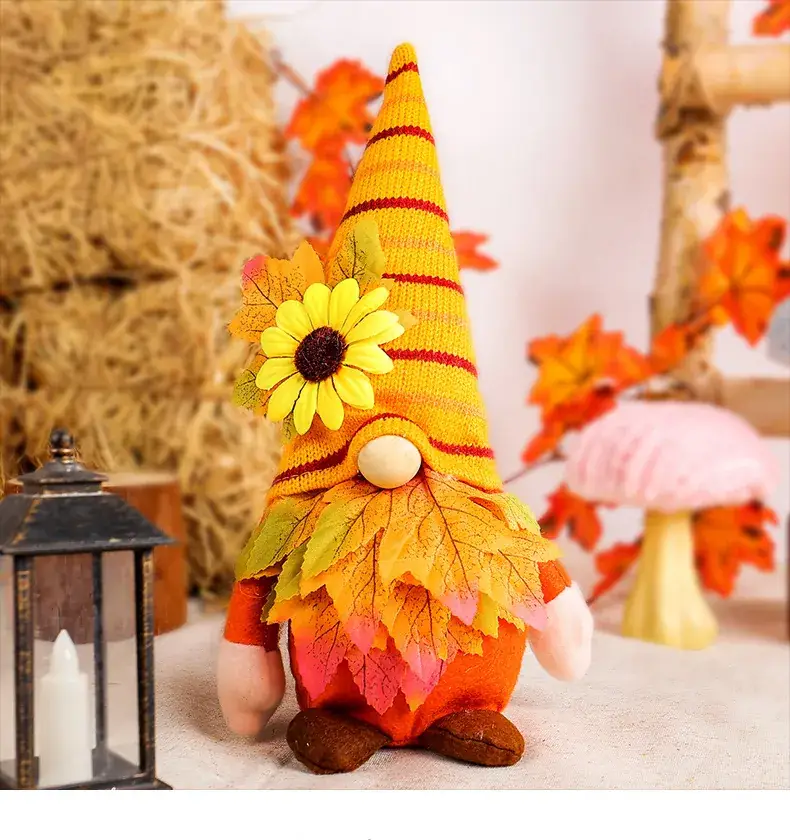 Harvest Maple Leaf Doll Sunflower Rudolph Faceless Ornaments — feature 9