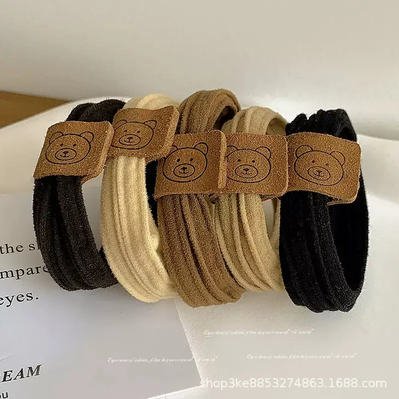 Rubber Band Thick Head Rope Hair High Elasticity Bear Label