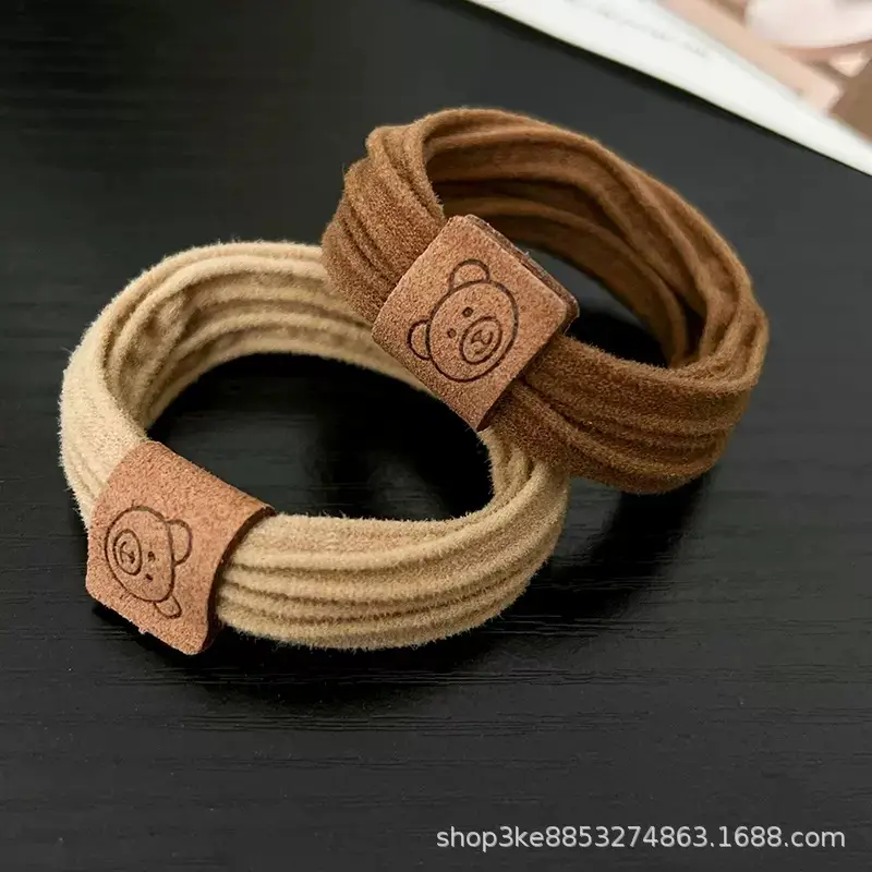 Rubber Band Thick Head Rope Hair High Elasticity Bear Label — feature 12