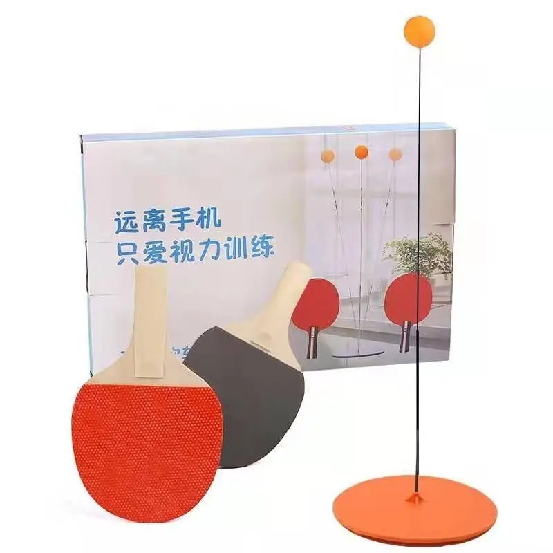 Table Tennis Training Device, Table Tennis for Children, Home Use Elastic Soft Shaft Racket, Indoor Single-Player Set, Cross-Border