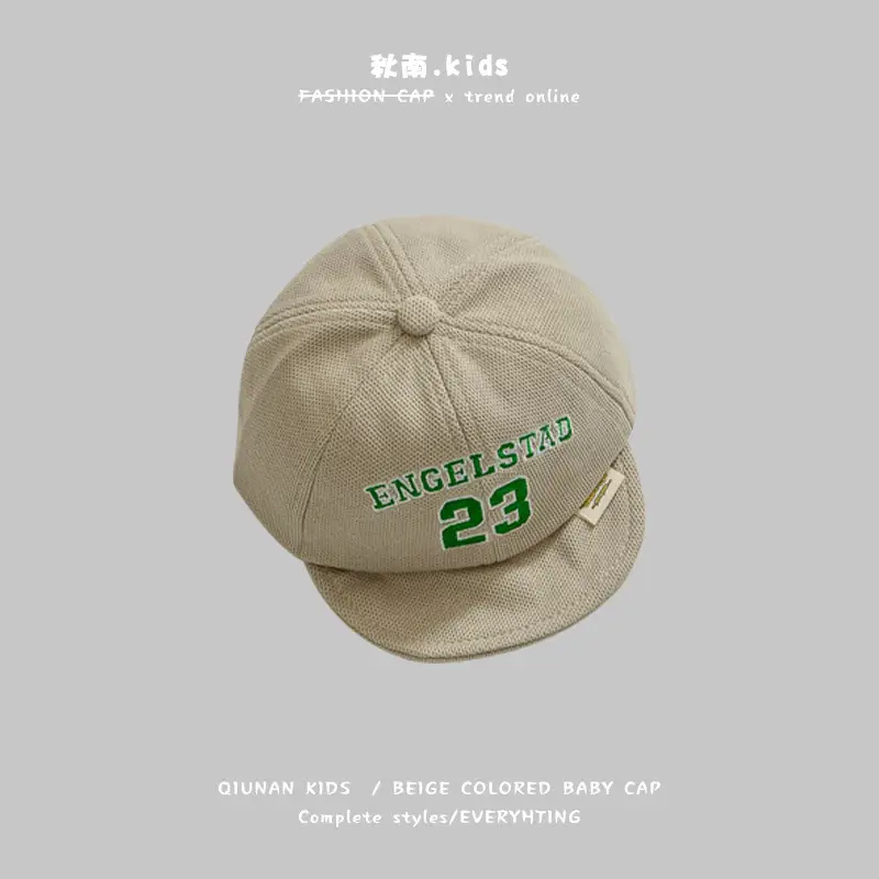 Qiunan Baby Cap Beige Letter Baseball Cap 2026 - Image 11