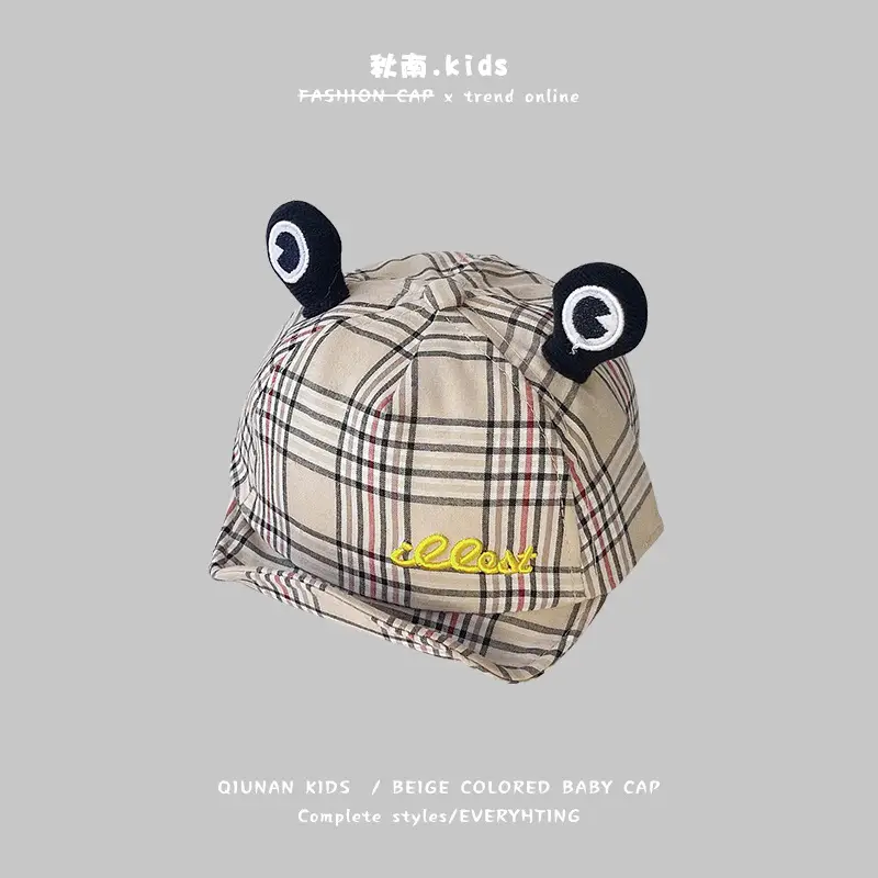 Qiunan Baby Cap Beige Letter Baseball Cap 2026 - Image 6