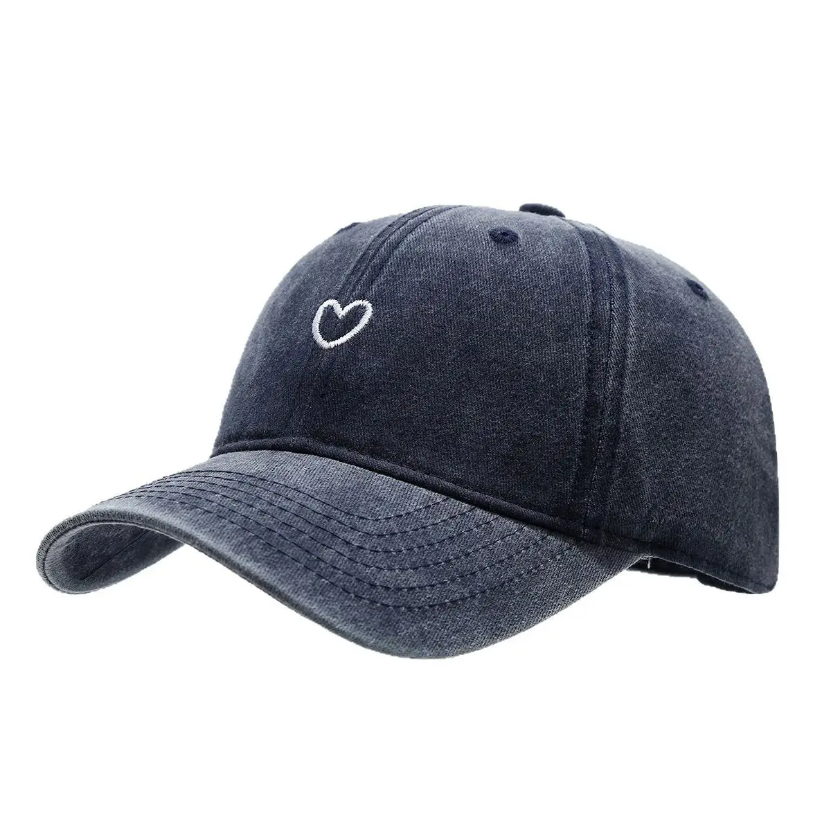 Women Pink Heart Embroidered Baseball Cap - Image 26