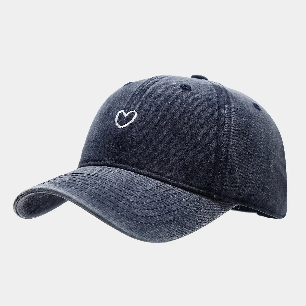 Women Pink Heart Embroidered Baseball Cap — feature 11