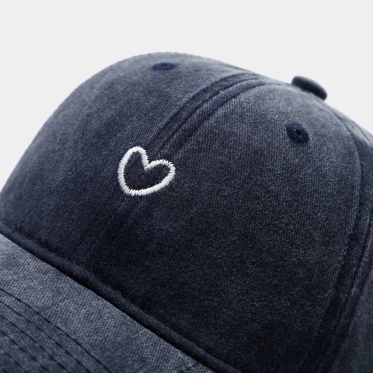 Women Pink Heart Embroidered Baseball Cap — feature 12