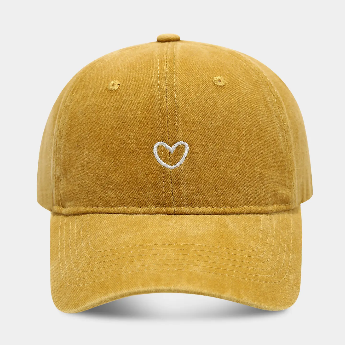 Women Pink Heart Embroidered Baseball Cap - Image 10