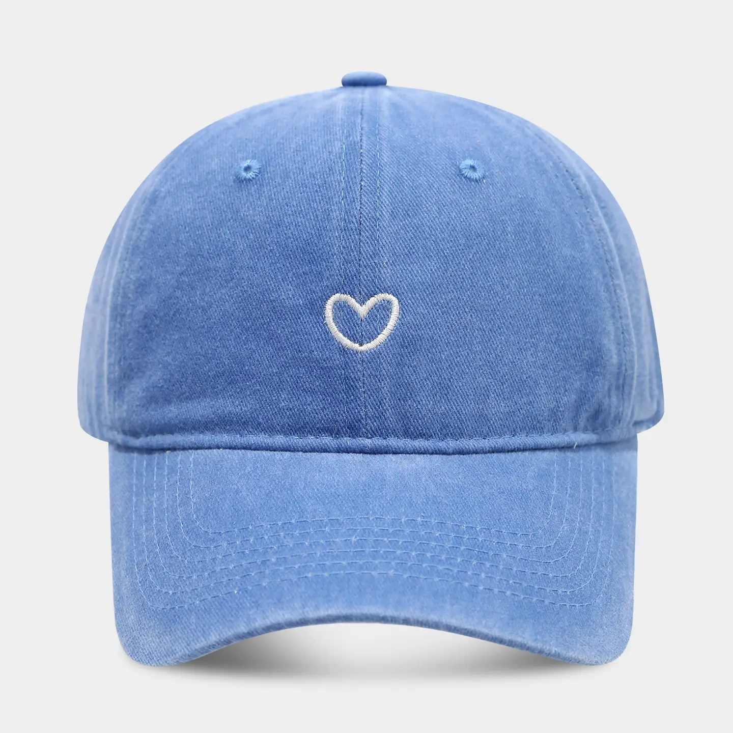 Women Pink Heart Embroidered Baseball Cap - Image 11