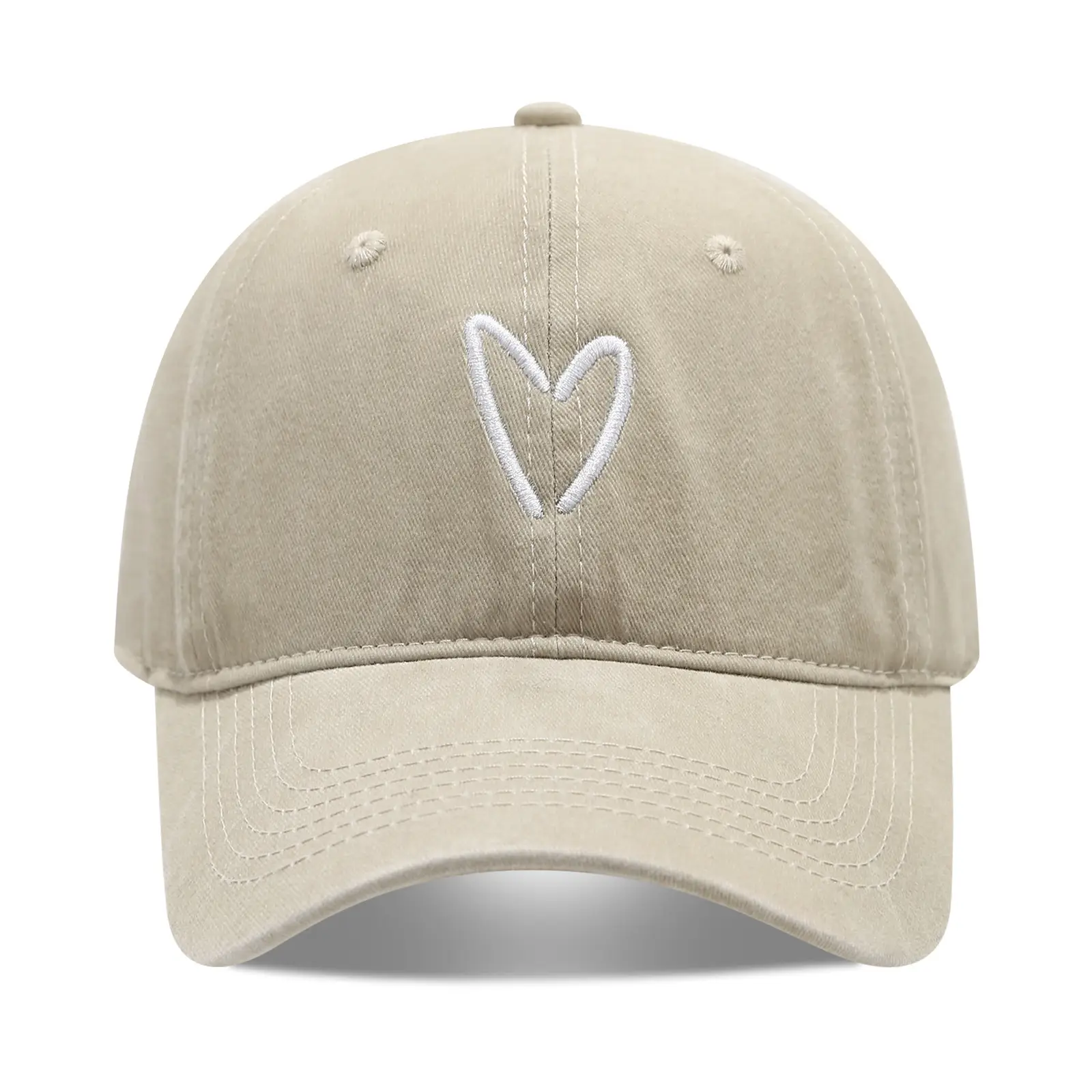 Women Pink Heart Embroidered Baseball Cap - Image 18
