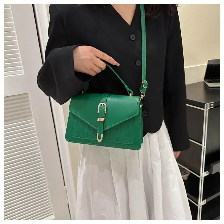 Green Stone Pattern Single Shoulder Crossbody Bag for Women — feature 20
