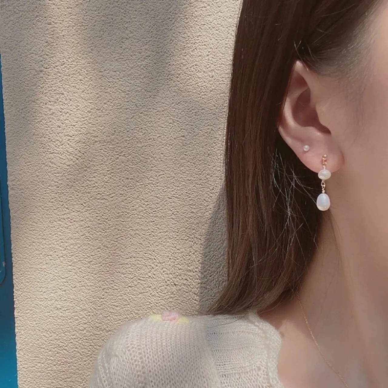 Pearl Long Earrings 925 Silver Elegant Gentle - Image 5