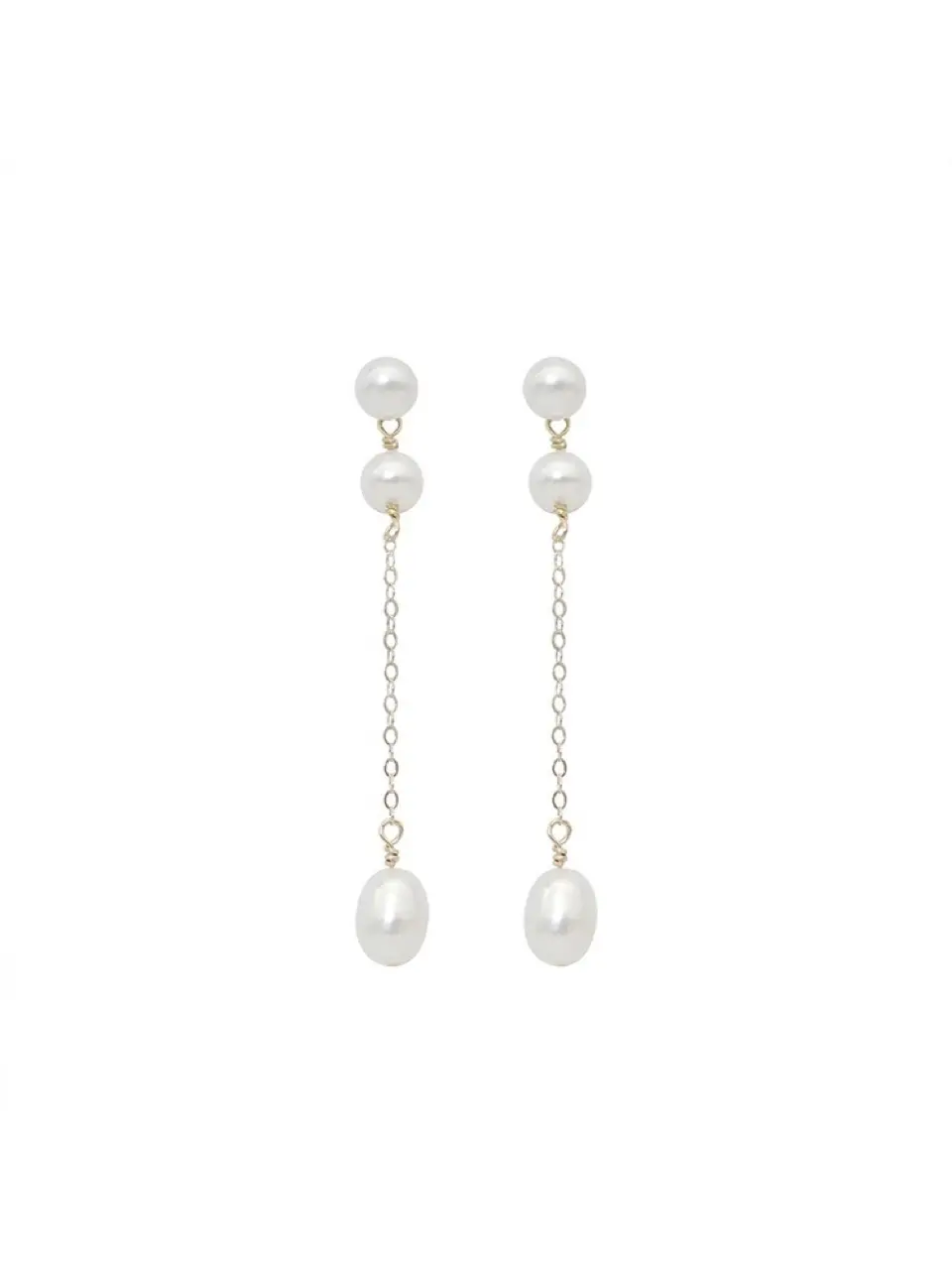 Pearl Long Earrings 925 Silver Elegant Gentle - Image 2