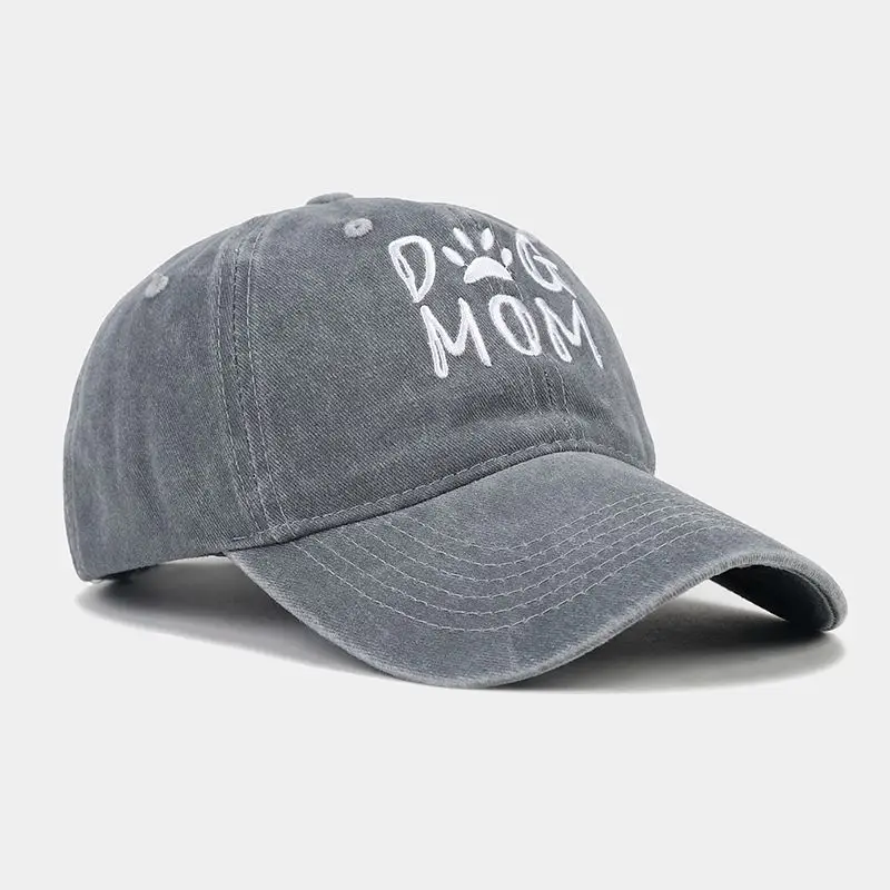 Women Grey Mom Dog Cap Wash & Wear Embroidered — feature 21
