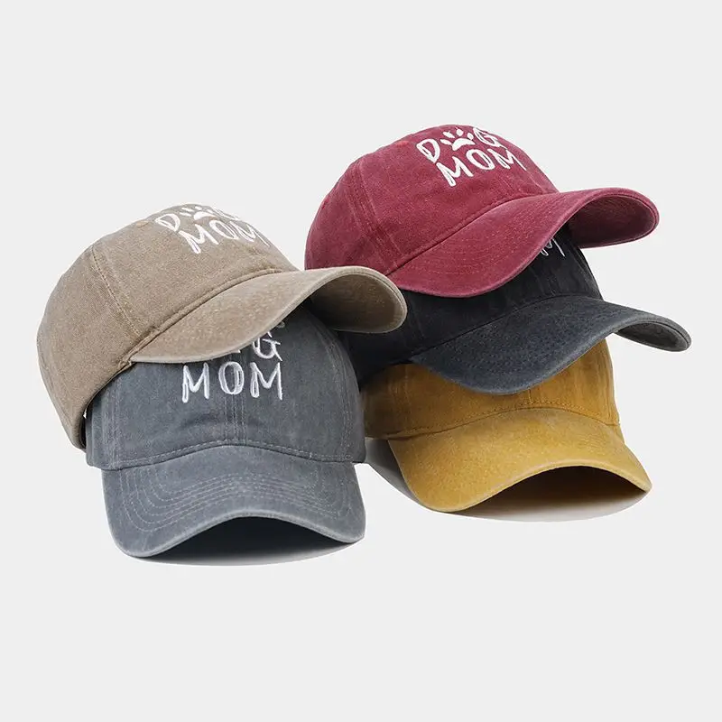 Women Grey Mom Dog Cap Wash & Wear Embroidered — feature 5