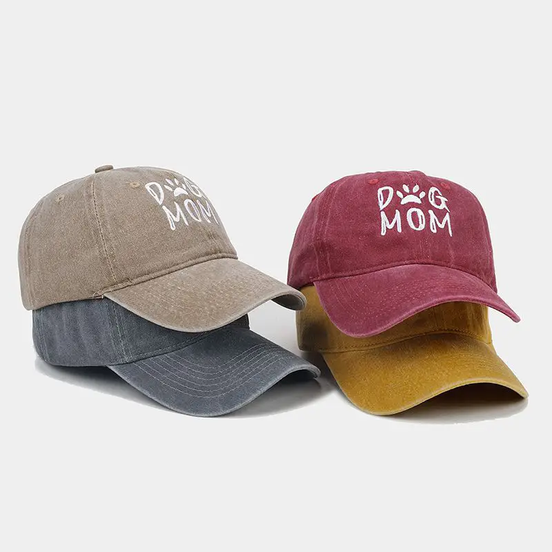 Women Grey Mom Dog Cap Wash & Wear Embroidered — feature 6