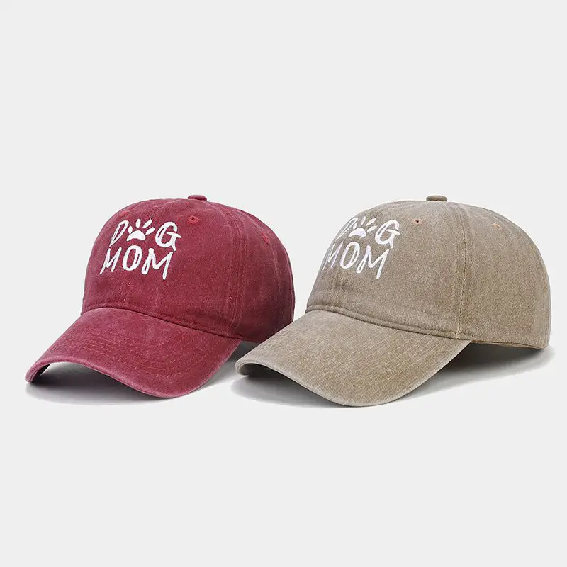 Women Grey Mom Dog Cap Wash & Wear Embroidered — feature 7