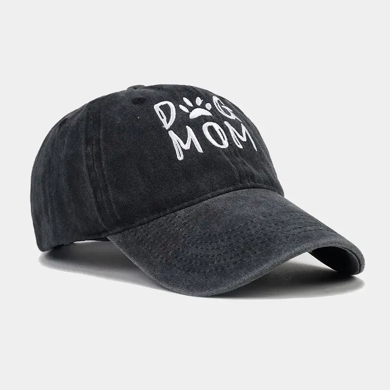 Women Grey Mom Dog Cap Wash & Wear Embroidered — feature 9