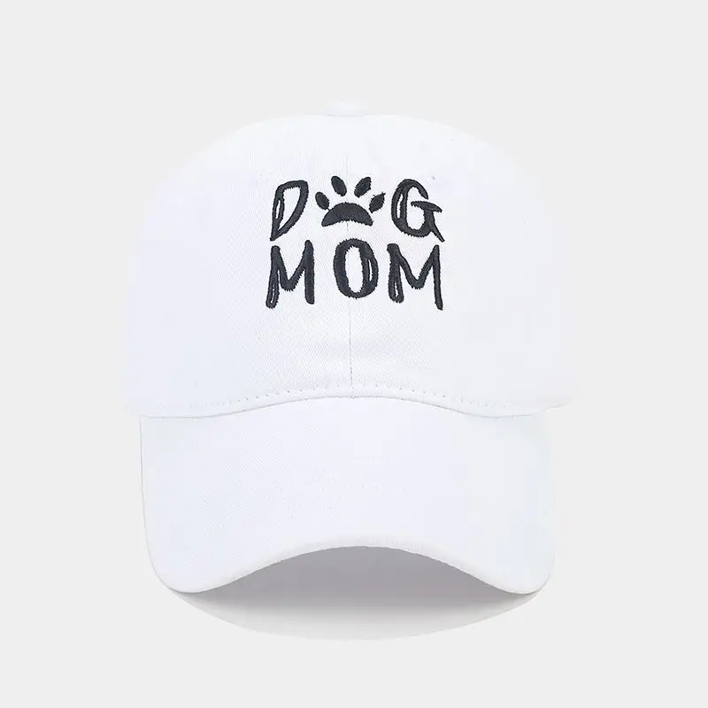 Women Grey Mom Dog Cap Wash & Wear Embroidered
