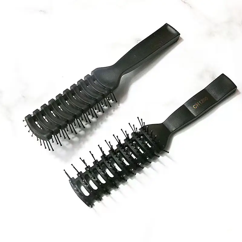 Black 9-Row Anti-Static Hair Comb for Men — feature 9