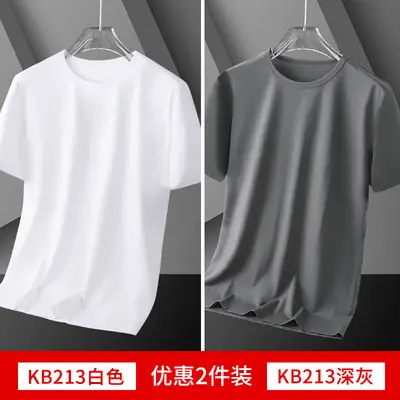 Men Black Cotton T-Shirt Short Sleeve Base Layer - Image 13