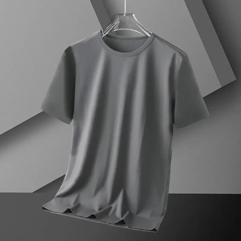 Men Black Cotton T-Shirt Short Sleeve Base Layer - Image 3
