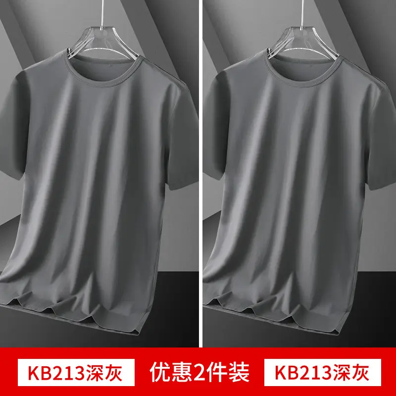 Men Black Cotton T-Shirt Short Sleeve Base Layer - Image 4