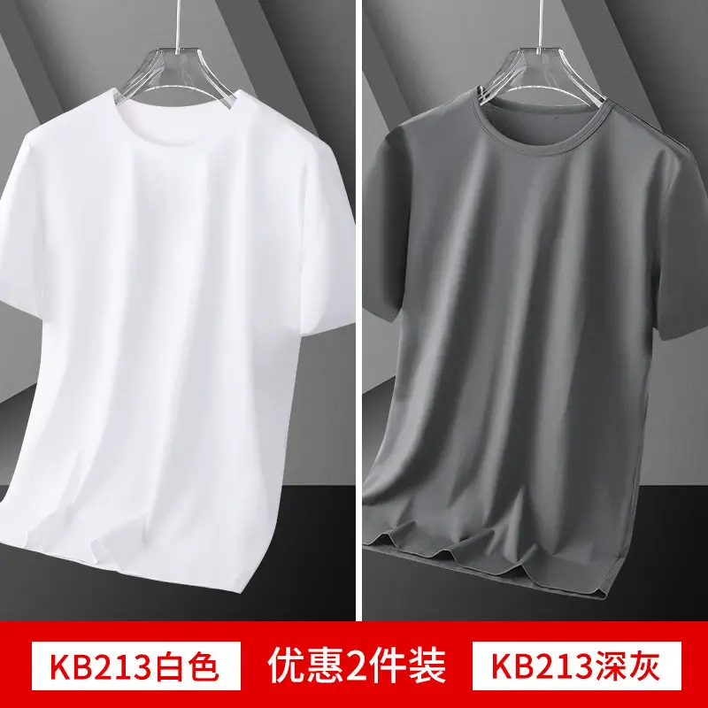 Men Black Cotton T-Shirt Short Sleeve Base Layer - Image 8