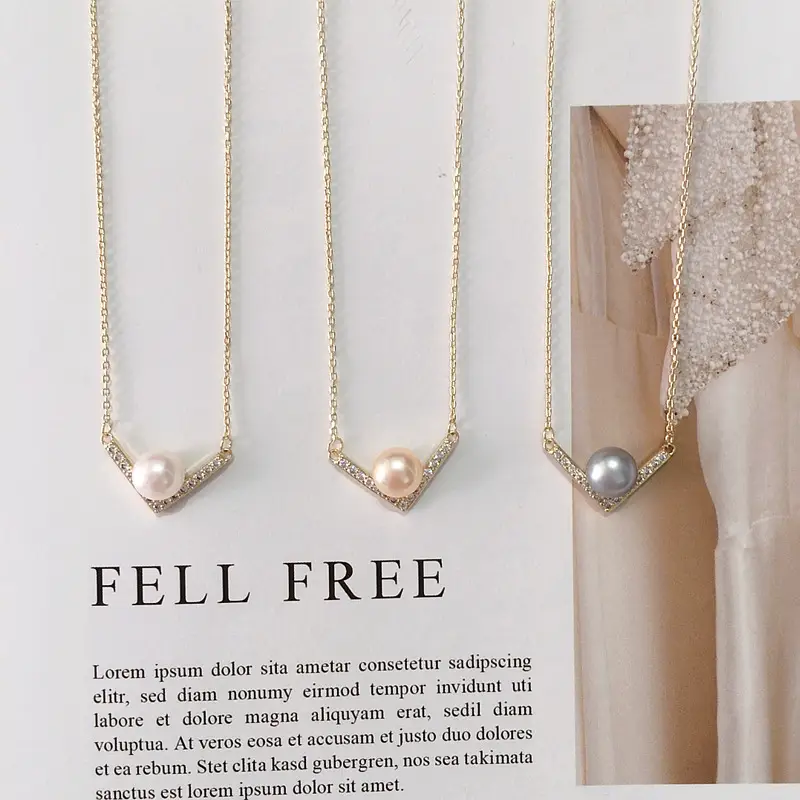 18K Gold Pearl Pendant for Women - Image 5